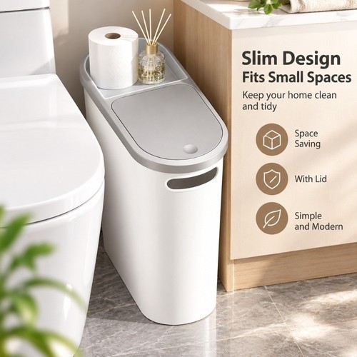 With lid bathroom garbage bin - bathroom,