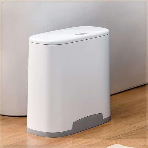 White plastic waste - plastic, bin
