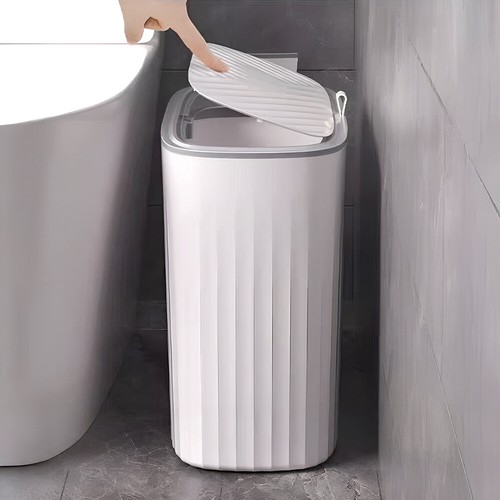 Slim bathroom toilet trash can - bathroom,