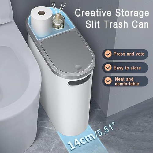 Narrow waste bin with - bin,