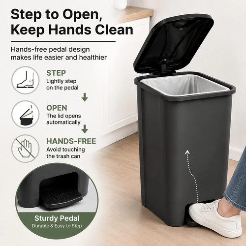 Waste rubbish bin - waste, lid