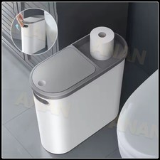 Narrow Plastic Waste Bin With