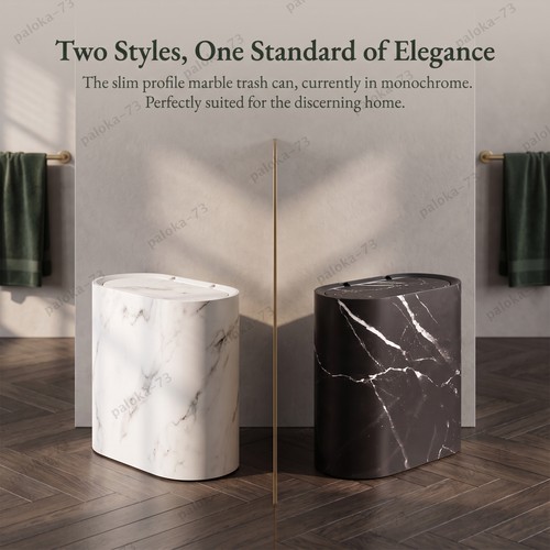 Narrow marble effect waste - effect,