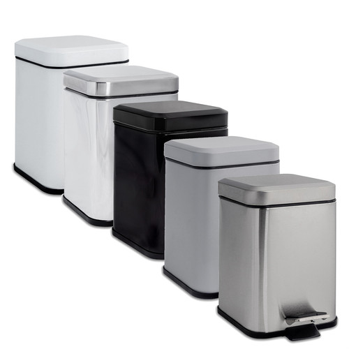 Square bathroom pedal bin - square,