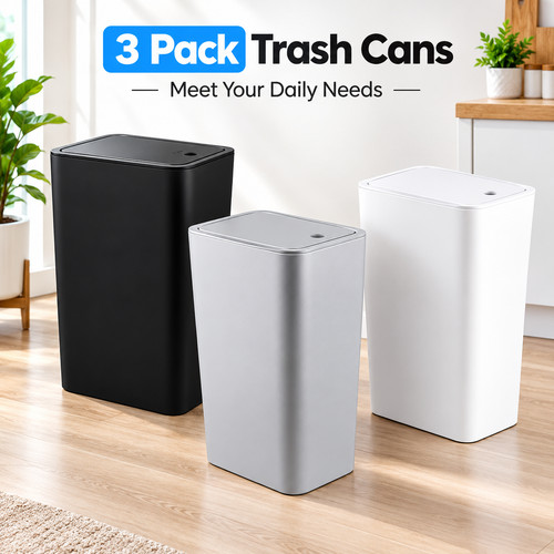 3pcs 10l slimline waste - slimline, bins
