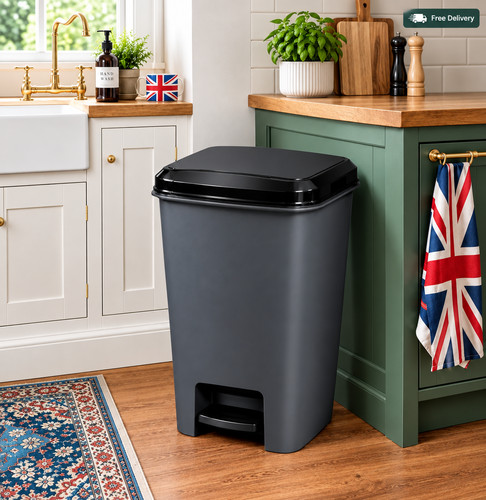 50l slim pedal bin - pedal,
