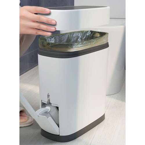 Narrow bathroom bin with lid - lid, &