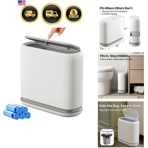 Small bathroom trash - bathroom, with