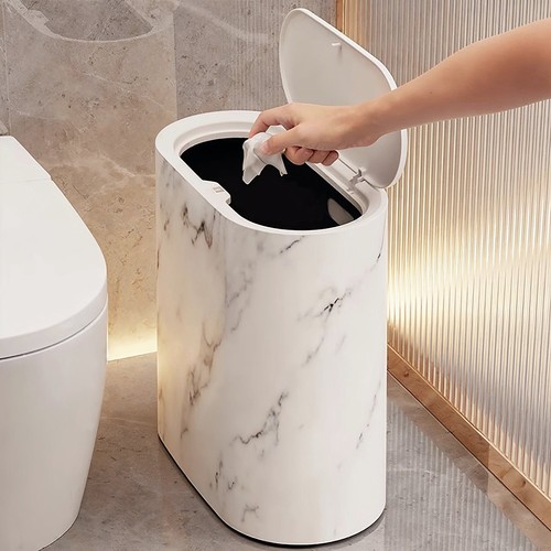 Home bathroom press lid trash - home,