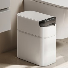 15L White Slim Plastic Waste