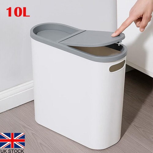 Narrow plastic waste bin with - narrow,