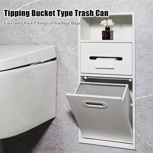 White metal tilt - metal, dustbin