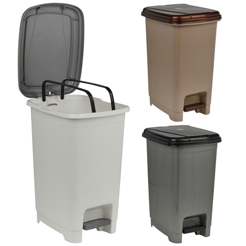 15l slim plastic pedal - plastic, bin
