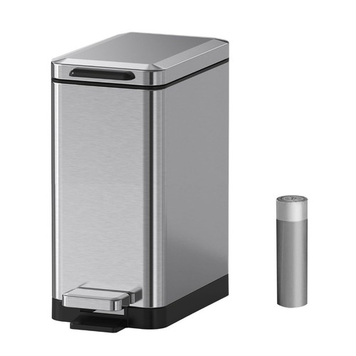 Slim bathroom bin - slim, step-on