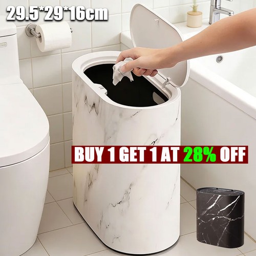 Narrow plastic waste bin - plastic,