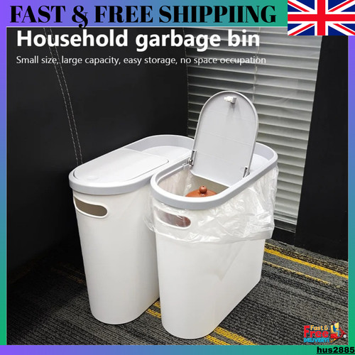 Narrow plastic waste bin - narrow,