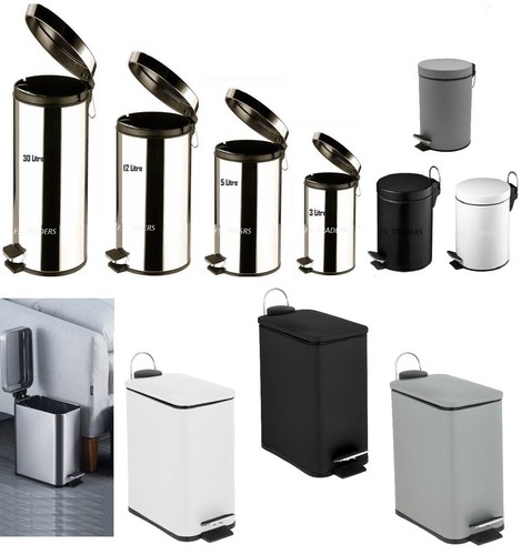 Stainless steel pedal bin - stainless,