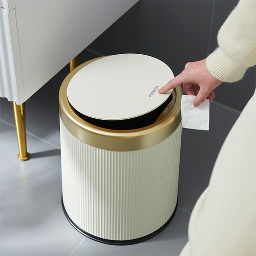 12l bathroom bin with press - bin,
