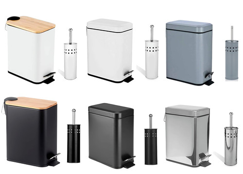 Slim pedal bin toilet - 5l,