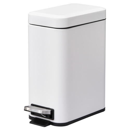 Rectangular steel pedal bin - 5l,