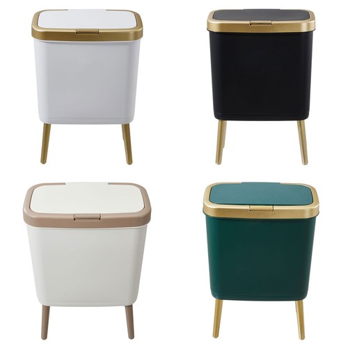 Narrow trash can with - can,