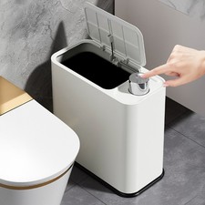 Narrow Trash Can Slim Bathroom