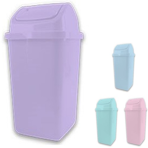 Pastel plastic swing top waste - plastic,