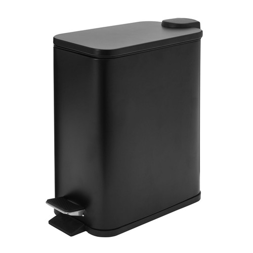 Matte black bathroom bin 5l - matte,