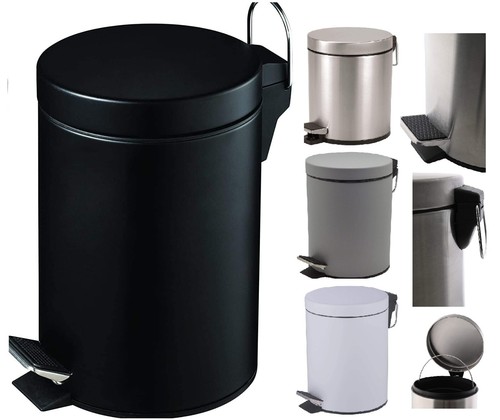 Round pedal bin waste dust - 5l,
