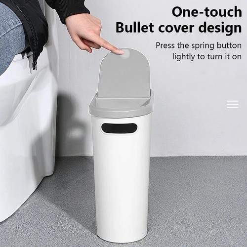 Narrow plastic waste - bin, with